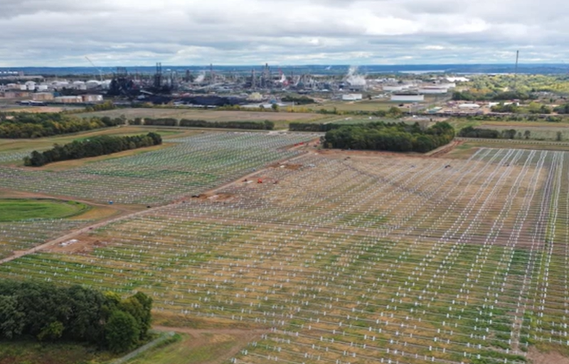 Pine Bend Refinery Solar Project Construction